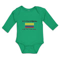 Long Sleeve Bodysuit Baby 1 2 Colombian Is Better than None! Flag of Colombian