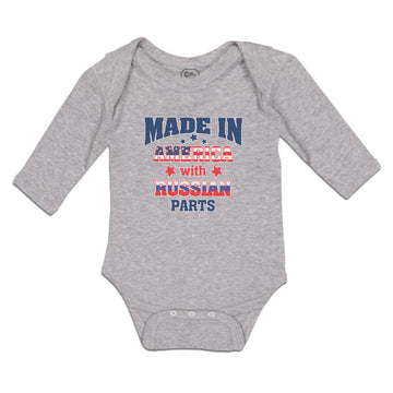 Long Sleeve Bodysuit Baby Made in America with Russian Parts Boy & Girl Clothes