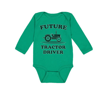 Long Sleeve Bodysuit Baby Future Tractor Driver Boy & Girl Clothes Cotton