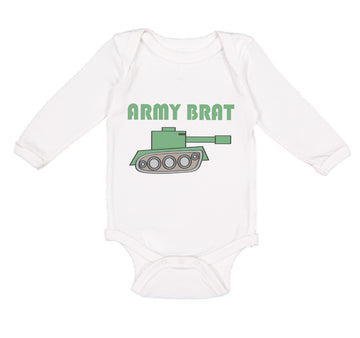 Long Sleeve Bodysuit Baby Army Brat Military Boy & Girl Clothes Cotton