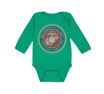 Long Sleeve Bodysuit Baby Department Navy Us Marine Corp Boy & Girl Clothes