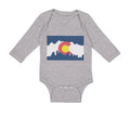 Long Sleeve Bodysuit Baby Colorado Flag Valentines Love Boy & Girl Clothes