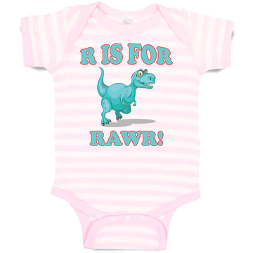Baby Clothes Dinosaur T-Rex R Is for Rawr! Dino Baby Bodysuits Boy & Girl Cotton