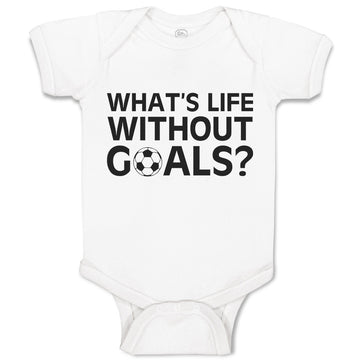 Baby Clothes What's Life Without Goals Football Sport Ball Baby Bodysuits Cotton