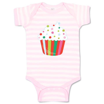 Baby Clothes Rainbow Cupcake Food and Beverages Desserts Baby Bodysuits Cotton