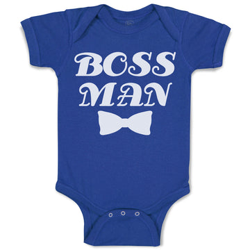Baby Clothes Boss Man with Silhouette Bowtie Baby Bodysuits Boy & Girl Cotton