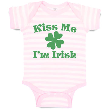 Baby Clothes Kiss Me I'M Irish Baby Bodysuits Boy & Girl Newborn Clothes Cotton