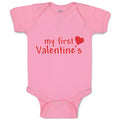 Baby Clothes My First Valentine's with Heart Symbol Baby Bodysuits Cotton