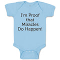 Baby Clothes I'M Proof That Miracles Do Happen! Christian Baby Bodysuits Cotton