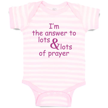 Baby Clothes I'M The Answer to Lots Lots of Prayers Christian Baby Bodysuits