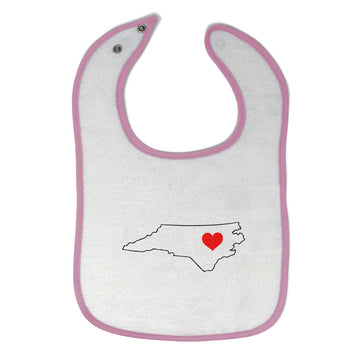 Cloth Bibs for Babies North Carolina Heart Love States Baby Accessories Cotton