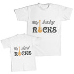 Daddy and Me Outfits My Baby Rocks Guitar Music - My Dad Rocks Guitar Cotton
