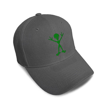 Kids Baseball Hat Alien Green Full Body Embroidery Toddler Cap Cotton