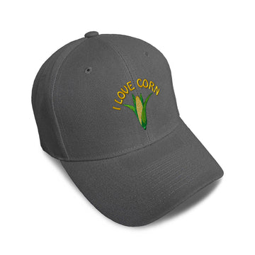 Kids Baseball Hat I Love Corn Farmer Embroidery Toddler Cap Cotton