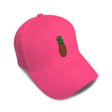 Kids Baseball Hat Pineapple Embroidery Toddler Cap Cotton