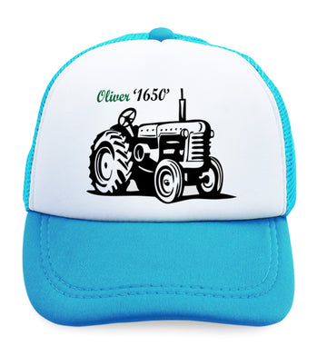 Kids Trucker Hats Oliver Tractors Funny Humor Boys Hats & Girls Hats Cotton