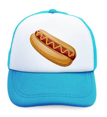 Kids Trucker Hats Delicious Hot Dog Funny Boys Hats & Girls Hats Cotton
