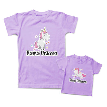 Mommy and Me Outfits Mama Baby Unicorn Star Cotton