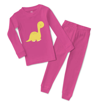 Baby & Toddler Pajamas Dino Yellow Dinosaurs Dino Trex Sleeper Pajamas Set