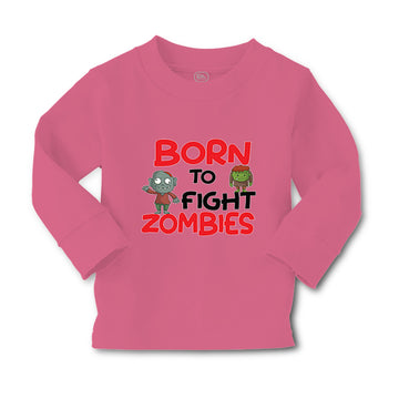 Baby Clothes Born to Fight Zombies Funny Nerd Geek Boy & Girl Clothes Cotton