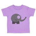 Toddler Clothes Grey Elephant with The Trump up Zoo Funny Toddler Shirt Cotton