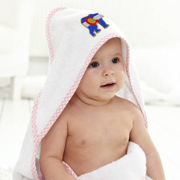 Baby Hooded Towel Colorado State Flag Bear Embroidery Kids Bath Robe Cotton