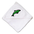 Baby Hooded Towel Animal Dolphin Mascot Embroidery Kids Bath Robe Cotton