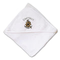 Baby Hooded Towel Captain Wheel Sailing Anchor Embroidery Kids Bath Robe Cotton