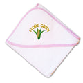 Baby Hooded Towel I Love Corn Farmer Embroidery Kids Bath Robe Cotton