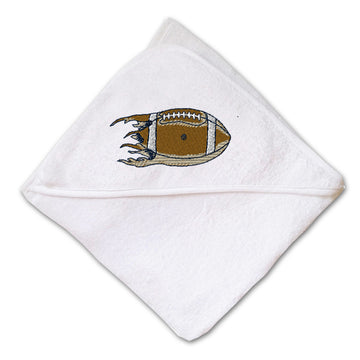 Baby Hooded Towel Shredded Football Embroidery Kids Bath Robe Cotton