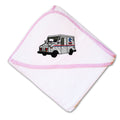 Baby Hooded Towel Mail Truck Embroidery Kids Bath Robe Cotton