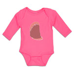 Long Sleeve Bodysuit Baby Horror Animated Shark Jaw with Sharp Toothlike Cotton - Cute Rascals