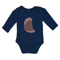 Long Sleeve Bodysuit Baby Horror Animated Shark Jaw with Sharp Toothlike Cotton - Cute Rascals