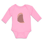 Long Sleeve Bodysuit Baby Horror Animated Shark Jaw with Sharp Toothlike Cotton - Cute Rascals