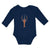 Long Sleeve Bodysuit Baby Large Marine Lobster with Stalked Eyes Sealife Cotton