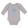 Long Sleeve Bodysuit Baby Crown 1 2 Birthday Celebration on Occasion Cotton