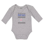 Long Sleeve Bodysuit Baby Pink Fa Lalala Mingo Walking Seamless Cotton