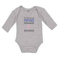 Long Sleeve Bodysuit Baby Pink Fa Lalala Mingo Walking Seamless Cotton