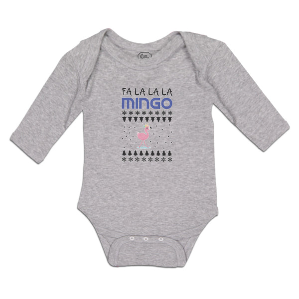 Long Sleeve Bodysuit Baby Pink Fa Lalala Mingo Walking Seamless Cotton