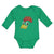 Long Sleeve Bodysuit Baby Rooster with Sharp Beak Domesticated Fowl Cotton