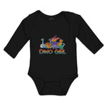 Long Sleeve Bodysuit Baby Animated Dino Girls Jurassic Park Boy & Girl Clothes - Cute Rascals