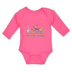 Long Sleeve Bodysuit Baby Animated Dino Girls Jurassic Park Boy & Girl Clothes - Cute Rascals