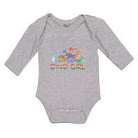 Long Sleeve Bodysuit Baby Animated Dino Girls Jurassic Park Boy & Girl Clothes - Cute Rascals