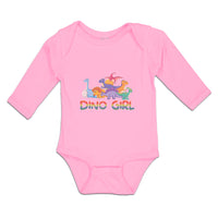 Long Sleeve Bodysuit Baby Animated Dino Girls Jurassic Park Boy & Girl Clothes - Cute Rascals