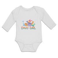 Long Sleeve Bodysuit Baby Animated Dino Girls Jurassic Park Boy & Girl Clothes - Cute Rascals