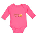 Long Sleeve Bodysuit Baby Duckling Baby Duck Aquatic Bird with Beak Cotton - Cute Rascals