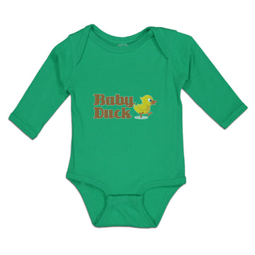 Long Sleeve Bodysuit Baby Duckling Baby Duck Aquatic Bird with Beak Cotton