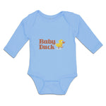 Long Sleeve Bodysuit Baby Duckling Baby Duck Aquatic Bird with Beak Cotton - Cute Rascals