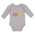 Long Sleeve Bodysuit Baby Duckling Baby Duck Aquatic Bird with Beak Cotton - Cute Rascals