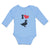 Long Sleeve Bodysuit Baby I Love Silhouette Duck Aquatic Bird Boy & Girl Clothes